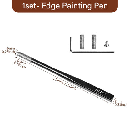 Replaceable Roller Head Leather Edge Paint Applicator Edge Dye Roller Pen| WUTA