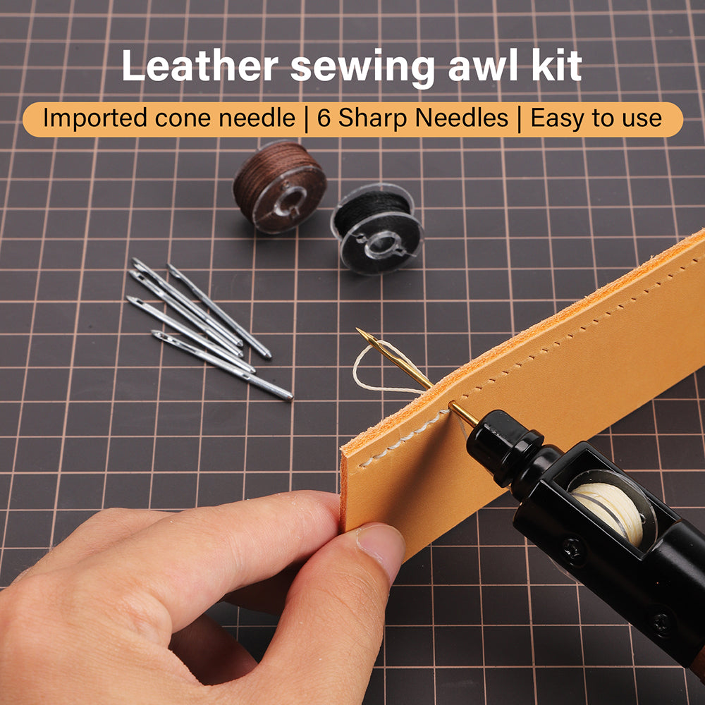 Leather Sewing Awl  Kit Leathercraft Stitch Awl Tool Set | WUTA
