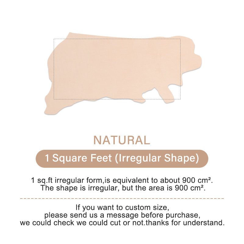 Full Grain Natural Vegetable Tanned Cowhide Leather | WUTA