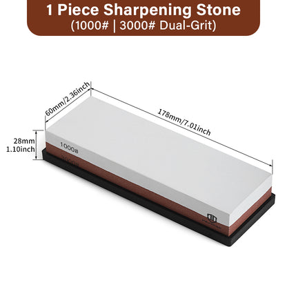 Double Sided Corundum Whetstone Dual-Sided Sharpening Stone 1000&3000 Grit | WUTA