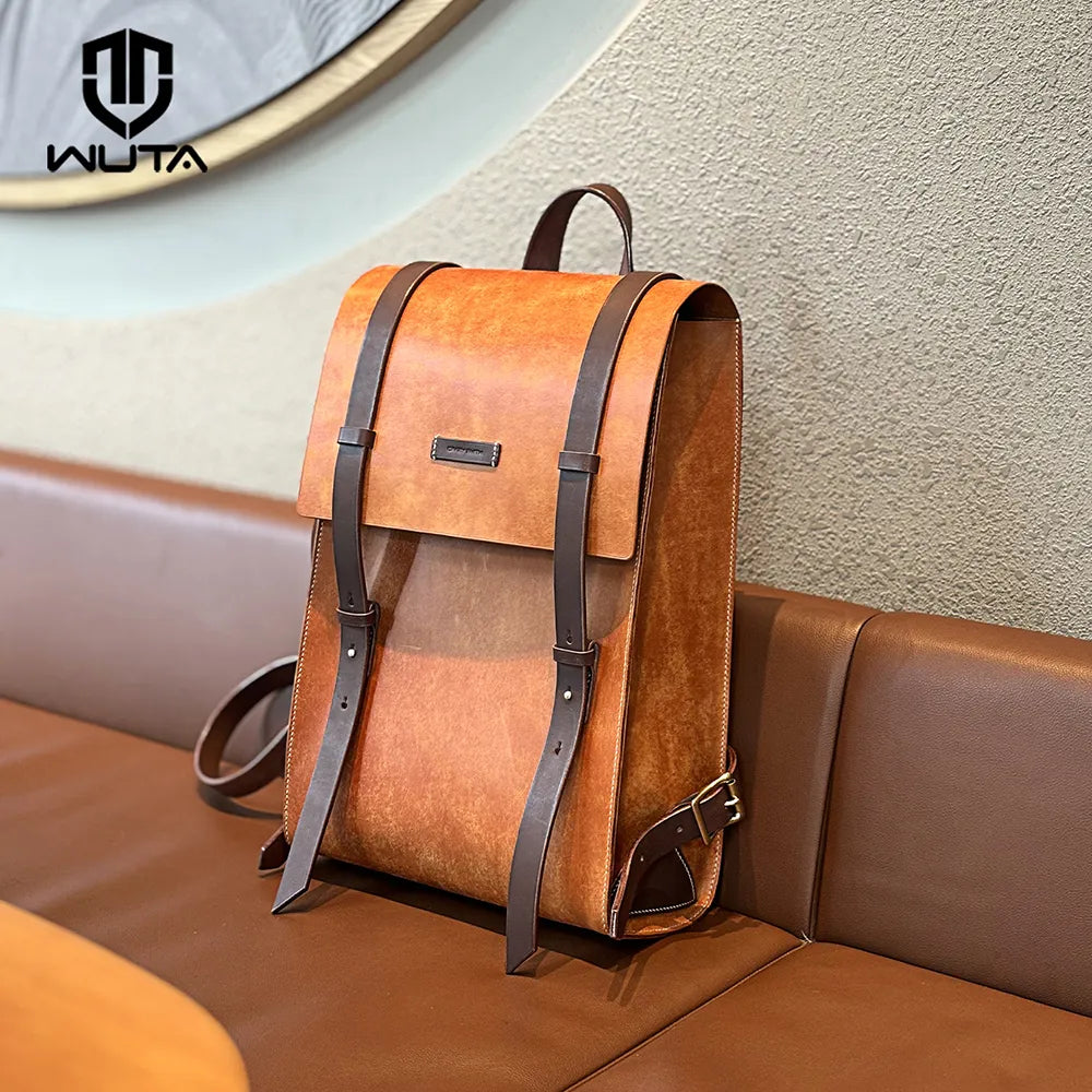 WT882 Leather Cambridge-style Retro Backpack PDF Pattern | WUTA