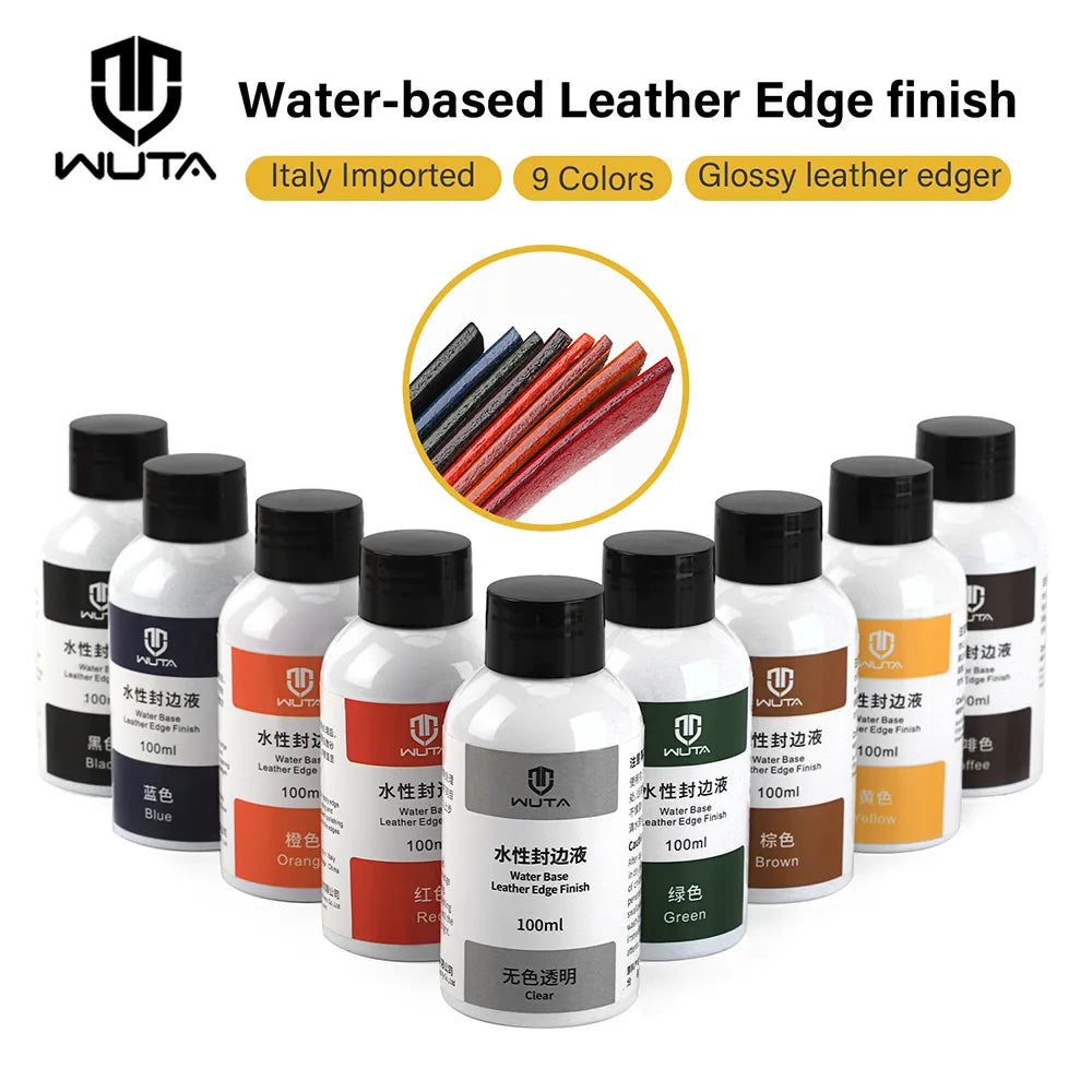 WUTA 100ml Pro Leather Paint Water and Oil-Based Finish Color Edge Sealing Liquid