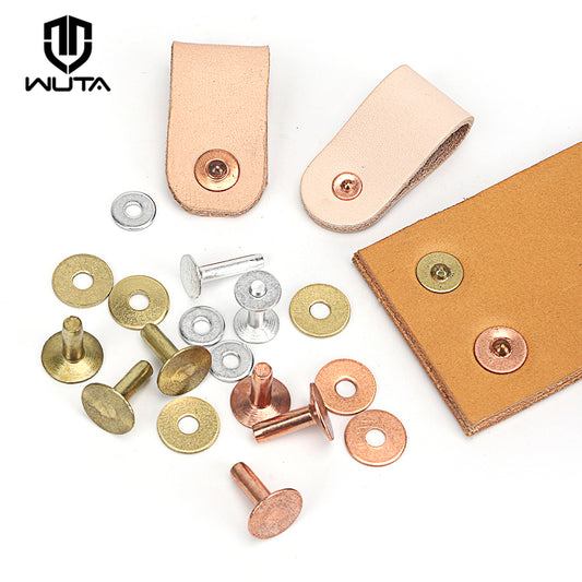 50/100 Set Solid Brass Rivets&Burrs Studs Permanent Tack Fasteners |WUTA