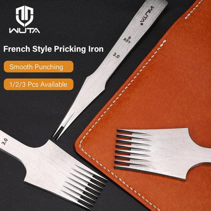 3.0 Leather Chisel French Style Pricking Iron Die-steel Leather Punching Tool |WUTA