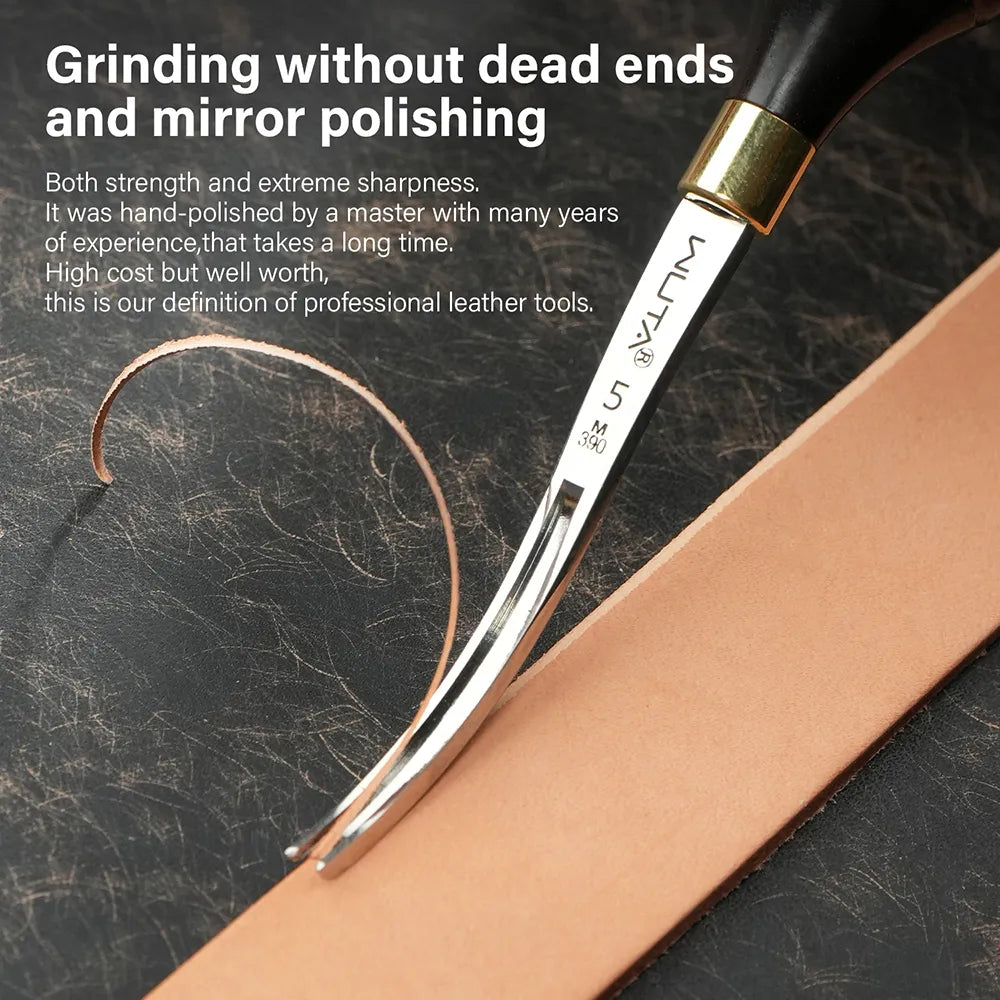 Leather Edge Beveler PRO M390/DC53 Die Steel available 6 Sizes | WUTA