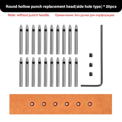 Interchangeable Adapter/ Head Accessories for Multifunctional Leather Hole Punch Pricking Iron | WUTA