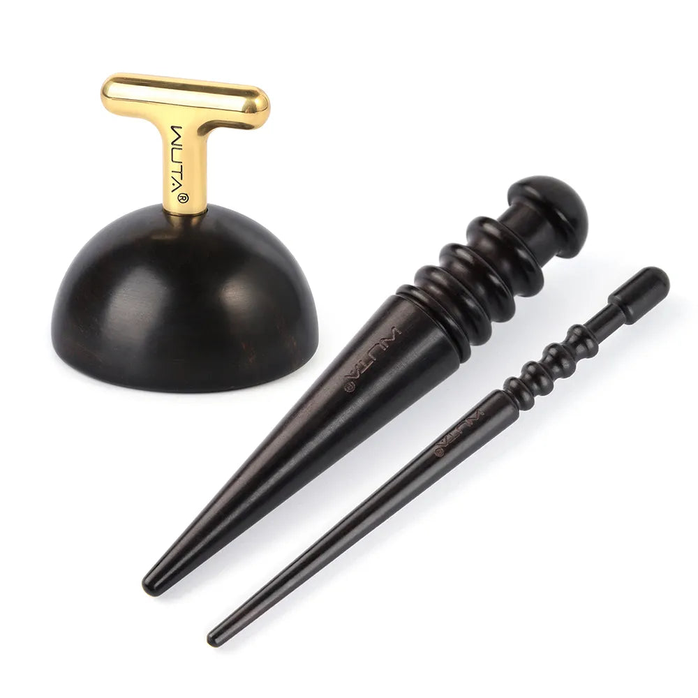 High Density Ebony Black Wood Leather Edge Burnisher Slicker | WUTA