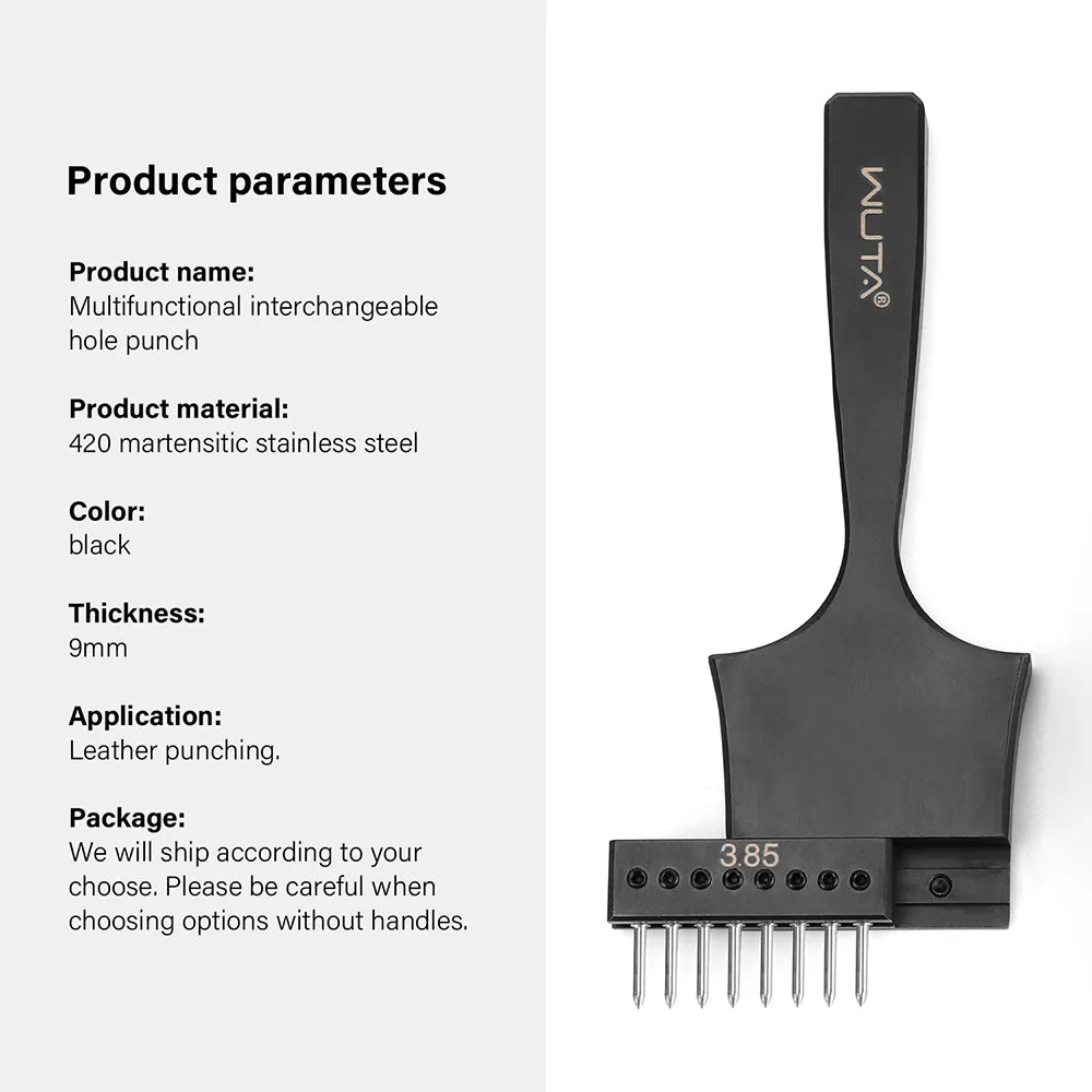 Interchangeable Adapter/ Head Accessories for Multifunctional Leather Hole Punch Pricking Iron | WUTA