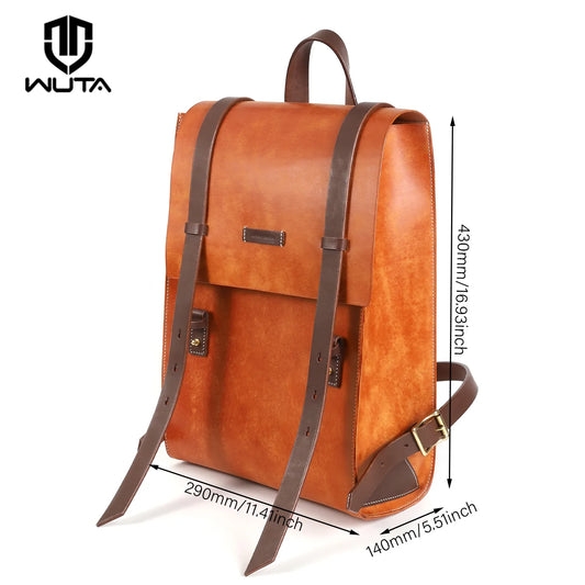 WT882 Leather Cambridge-style Retro Backpack PDF Pattern | WUTA