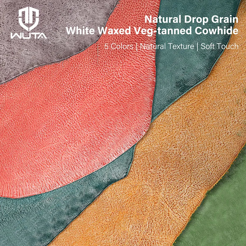 Vintage White Wax MBOX Leather Tumbled Cowhide Veg-Tanned Leather| WUTA