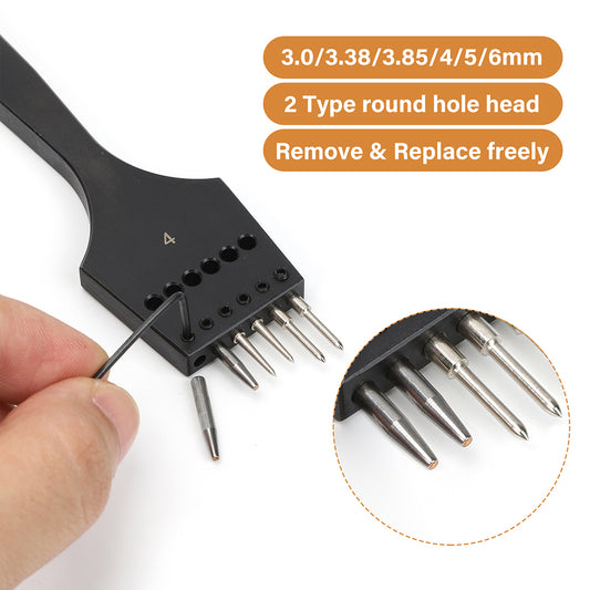 Newest Generation Removable Circle Leather Hole Punch | WUTA