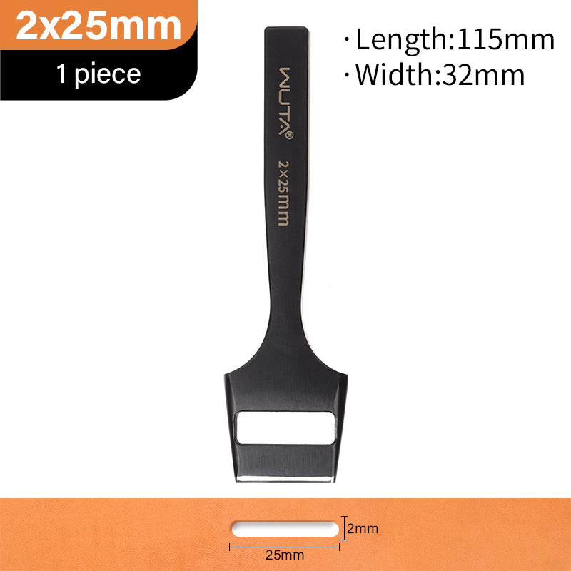 WUTA Leather Belt Hole Puncher Oval Hole Strap Watch Band Flat Punches Heavy Duty Oblong Punch Tools