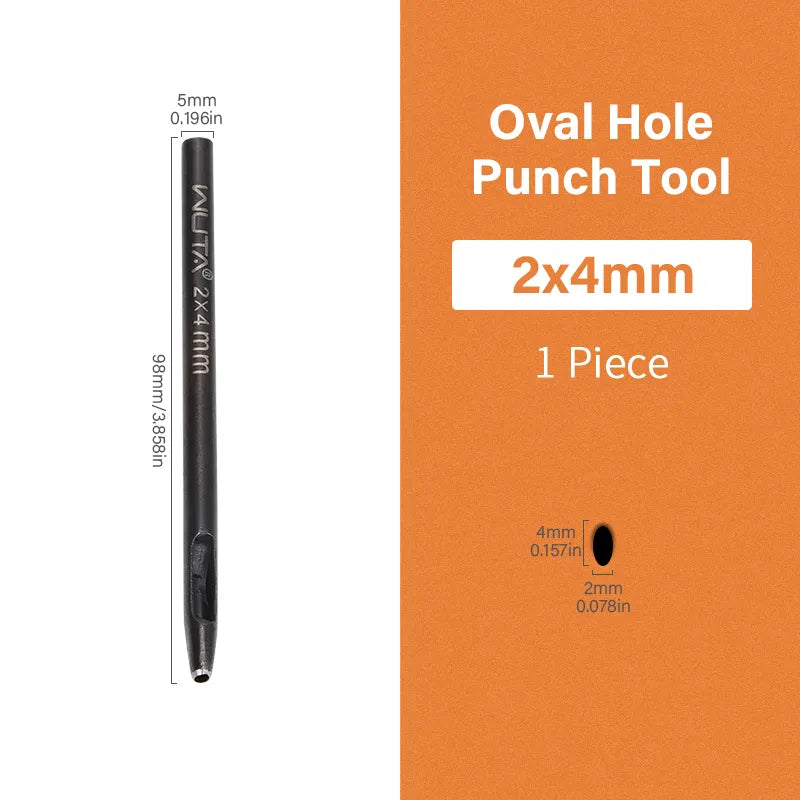 Oval Hole Punch Leather Punching Craft Sharp Strike Drill Tools | WUTA