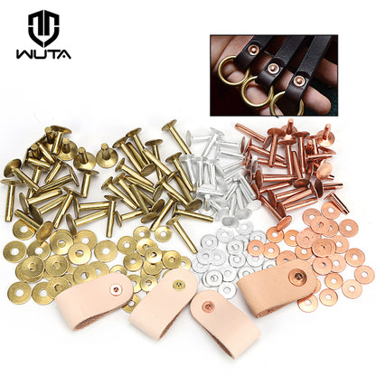 50/100 Set Solid Brass Rivets&Burrs Studs Permanent Tack Fasteners |WUTA