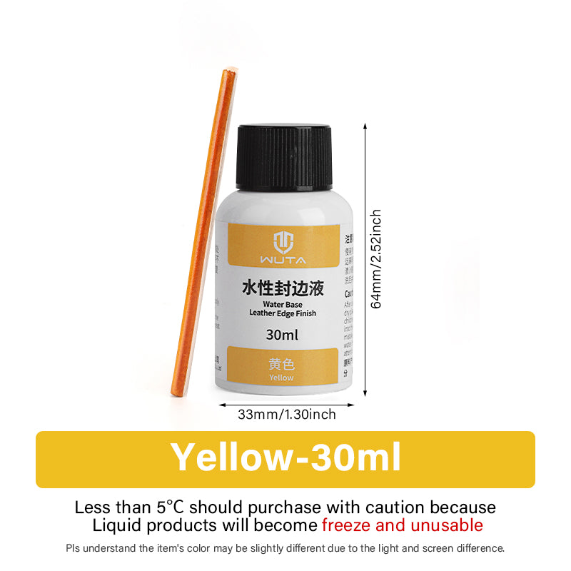 WUTA Leather Edge Paint 30/100ml – Water Based Edge Dye & Finish for Leather & Repair