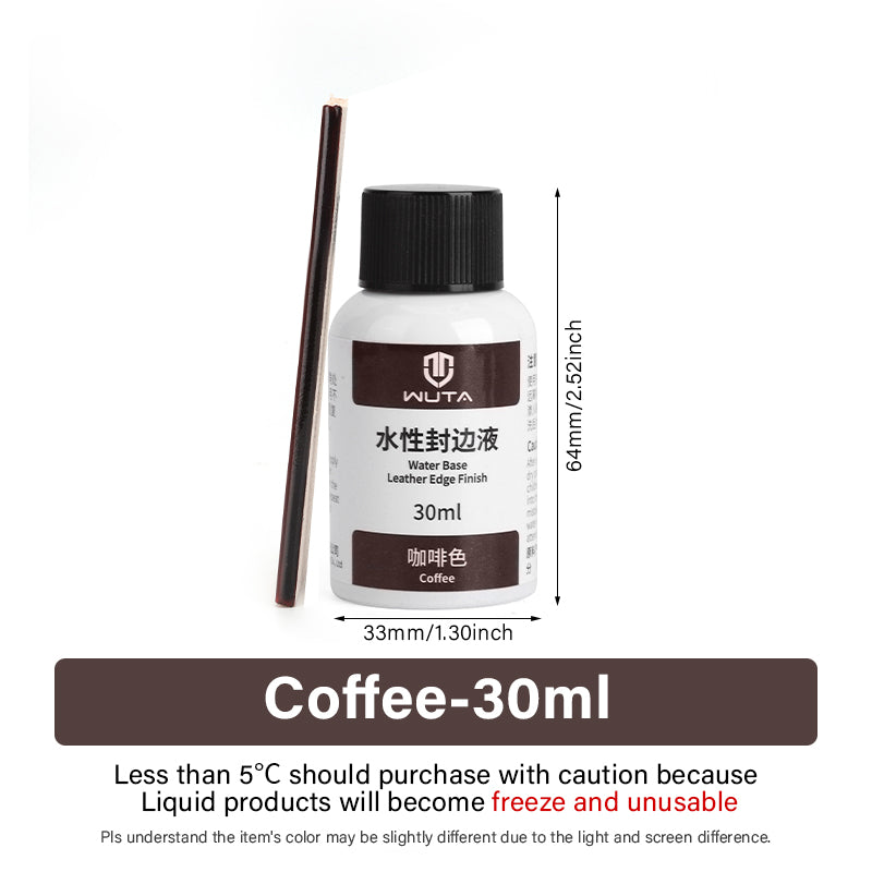 WUTA Leather Edge Paint 30/100ml – Water Based Edge Dye & Finish for Leather & Repair