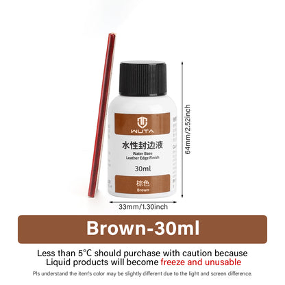 WUTA Leather Edge Paint 30/100ml – Water Based Edge Dye & Finish for Leather & Repair