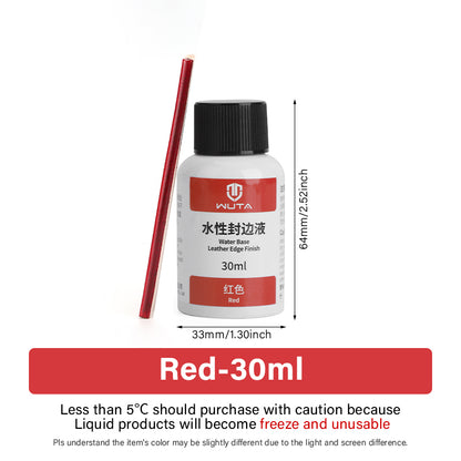 WUTA Leather Edge Paint 30/100ml – Water Based Edge Dye & Finish for Leather & Repair