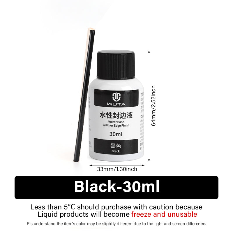 WUTA Leather Edge Paint 30/100ml – Water Based Edge Dye & Finish for Leather & Repair