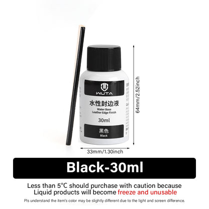 WUTA Leather Edge Paint 30/100ml – Water Based Edge Dye & Finish for Leather & Repair