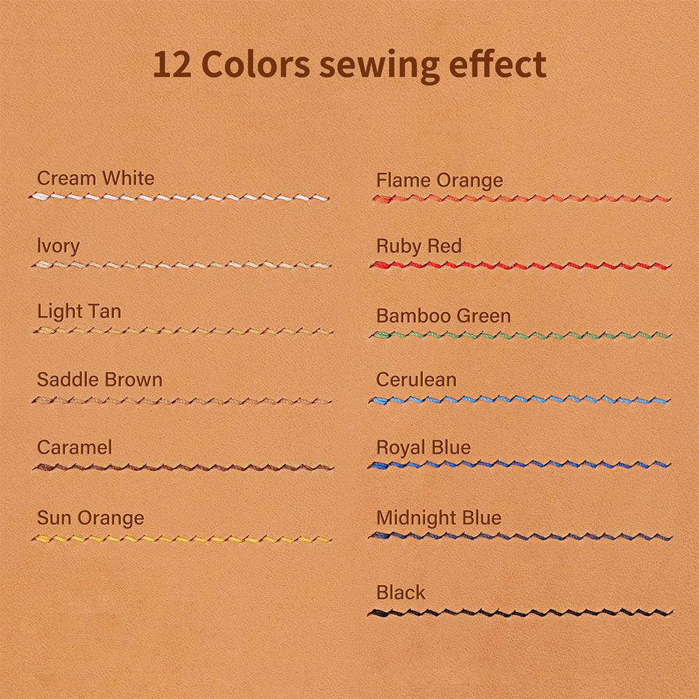 0.35mm/0.45mm/0.55mm/0.65mm Polyester Hand Sewing Round Waxed Thread | WUTA