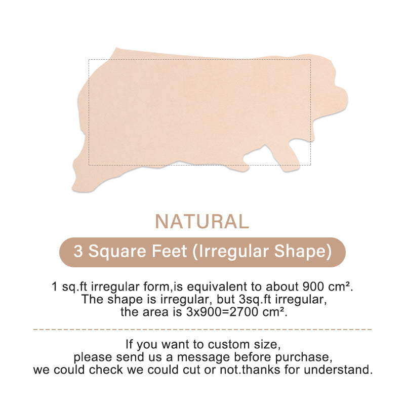 Full Grain Natural Vegetable Tanned Cowhide Leather | WUTA