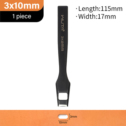 WUTA Leather Belt Hole Puncher Oval Hole Strap Watch Band Flat Punches Heavy Duty Oblong Punch Tools