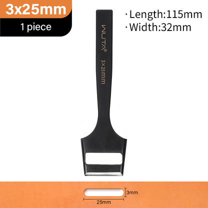 WUTA Leather Belt Hole Puncher Oval Hole Strap Watch Band Flat Punches Heavy Duty Oblong Punch Tools