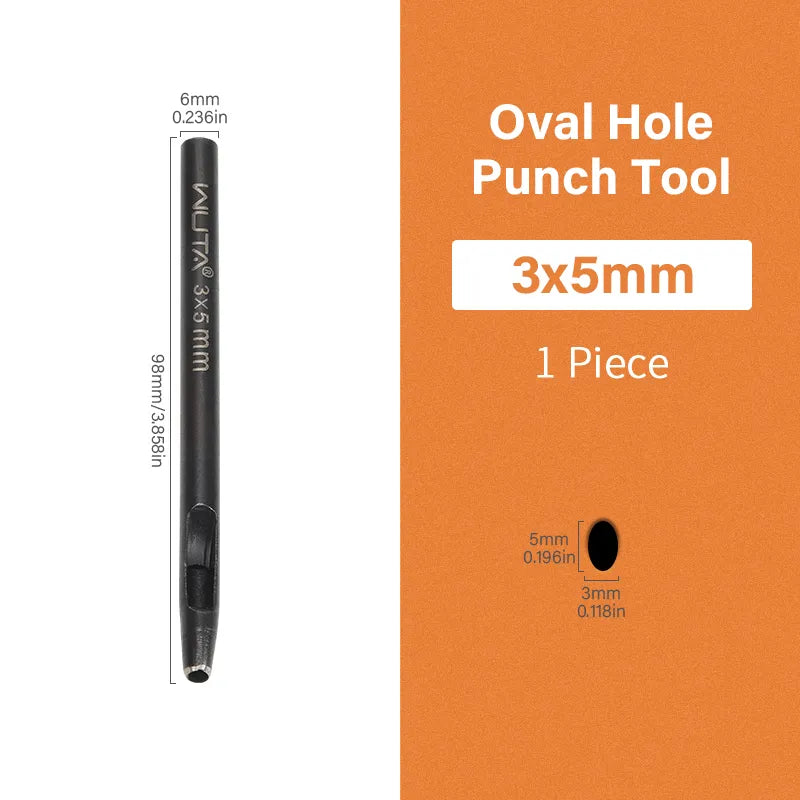 Oval Hole Punch Leather Punching Craft Sharp Strike Drill Tools | WUTA