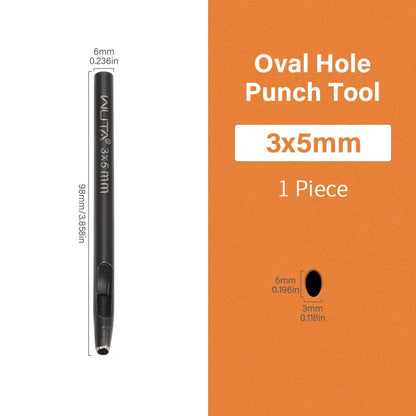 Oval Hole Punch Leather Punching Craft Sharp Strike Drill Tools | WUTA