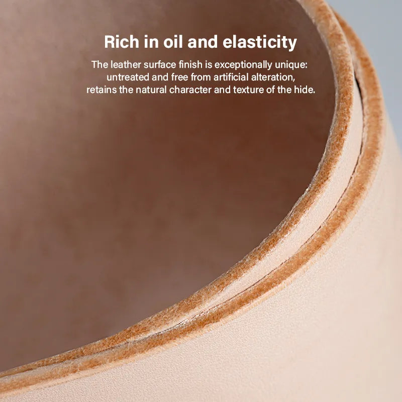 Full Grain Natural Vegetable Tanned Cowhide Leather | WUTA