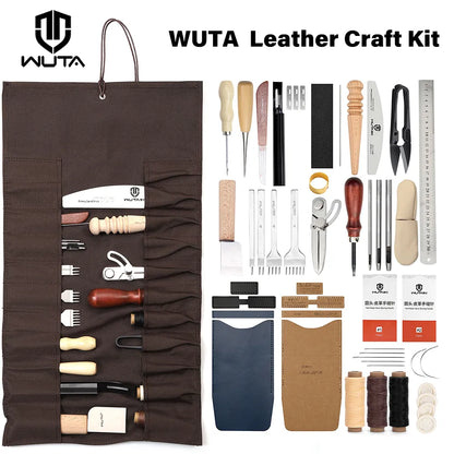 WUTA 63PCS Leather Craft Tool Kit for Beginners
