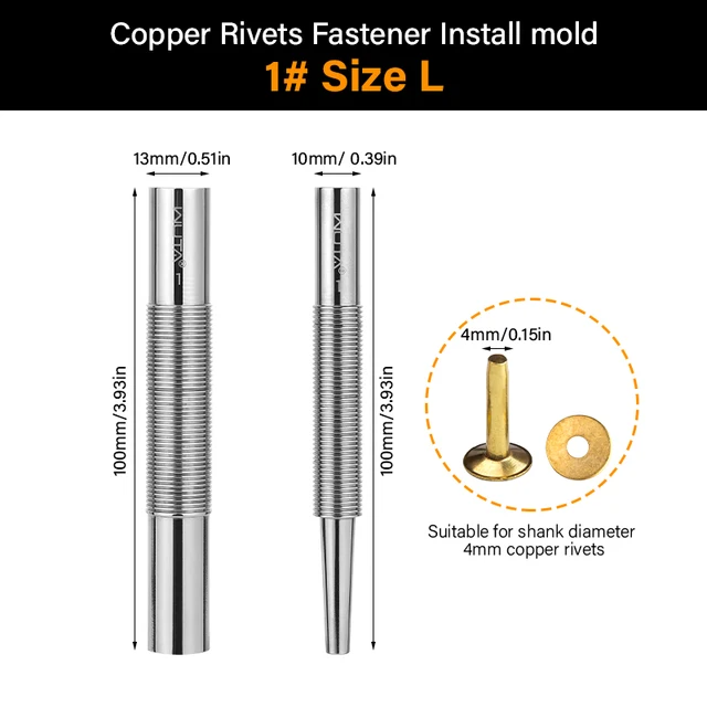 4/5mm Copper Rivets Fastener Install Mold | WUTA