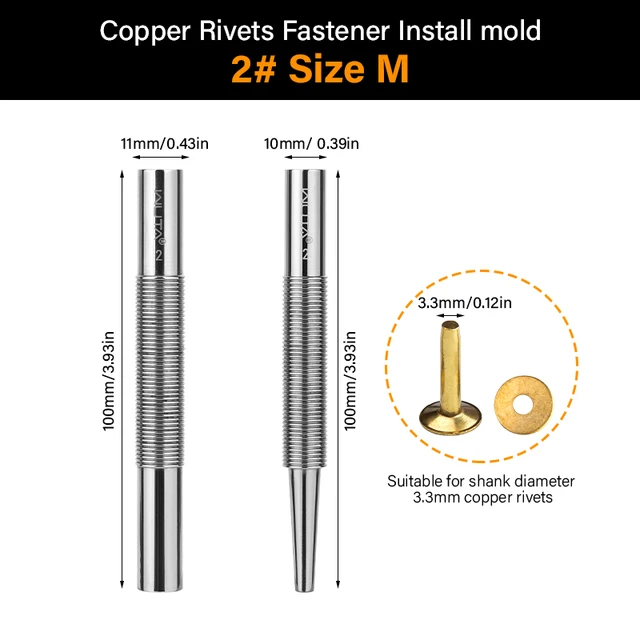 4/5mm Copper Rivets Fastener Install Mold | WUTA