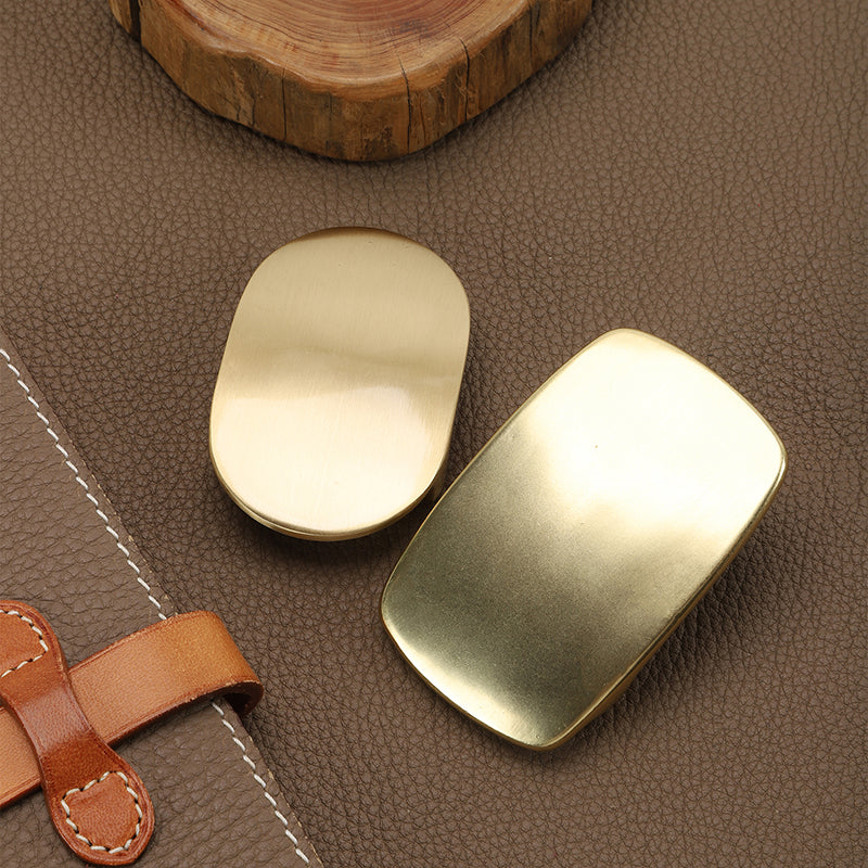 Solid Brass Belt Buckle Pure Copper Women Men's Pin Buckle Manual DIY Leather Craft Hardware | WUTA
