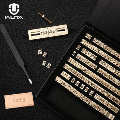 Customized French Fonts Brass Stamping Letters Kits Numbers Alphabets Symbols Characters Embossing Molds Logo for Hot Foil Stamping Machine | WUTA