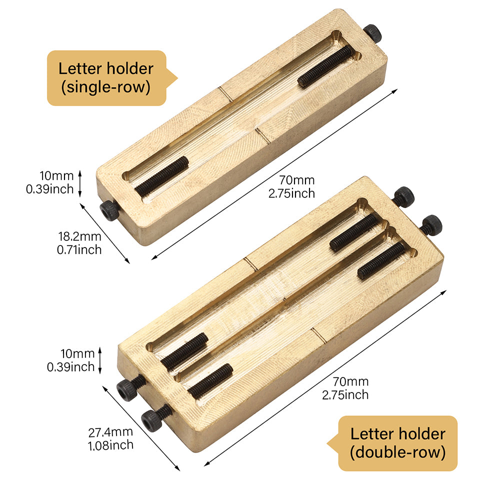 Custom Brass Stamping Letters Kit DIY Stamp Copper Numbers Alphabets Symbols Set | WUTA