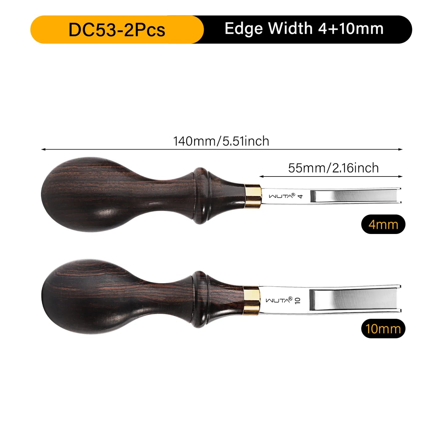 M390/DC53 Die Steel Wide Edger Skiver Edge Beveler Leather Skiving Thinning Tool | WUTA