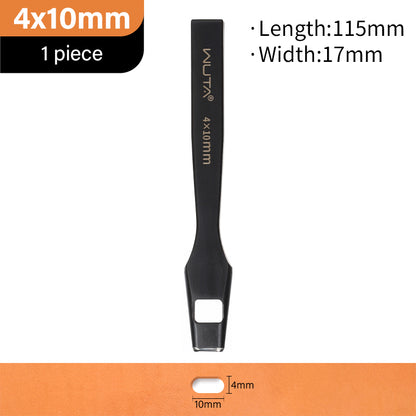 WUTA Leather Belt Hole Puncher Oval Hole Strap Watch Band Flat Punches Heavy Duty Oblong Punch Tools