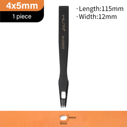 WUTA Leather Belt Hole Puncher Oval Hole Strap Watch Band Flat Punches Heavy Duty Oblong Punch Tools