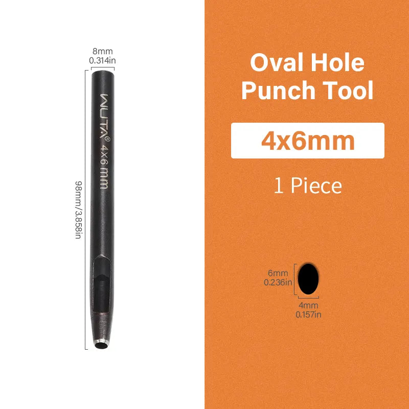 Oval Hole Punch Leather Punching Craft Sharp Strike Drill Tools | WUTA