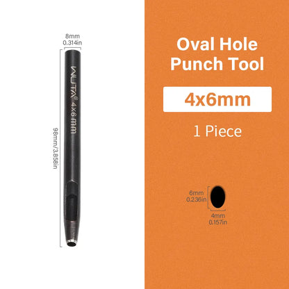 Oval Hole Punch Leather Punching Craft Sharp Strike Drill Tools | WUTA