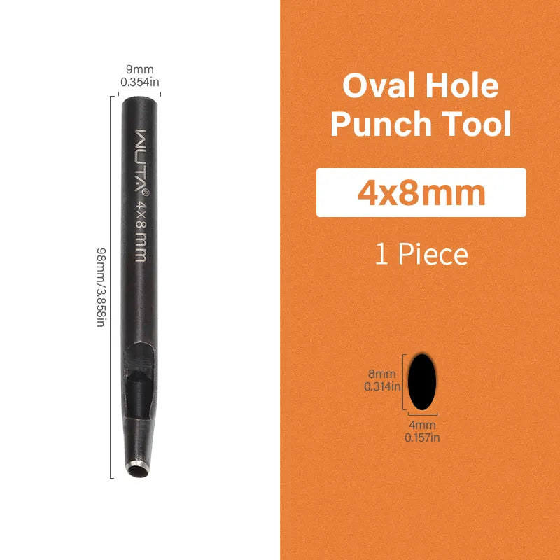Oval Hole Punch Leather Punching Craft Sharp Strike Drill Tools | WUTA