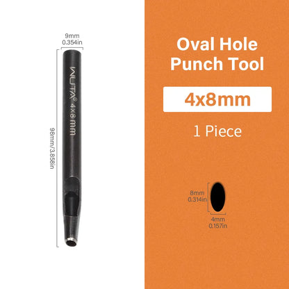 Oval Hole Punch Leather Punching Craft Sharp Strike Drill Tools | WUTA