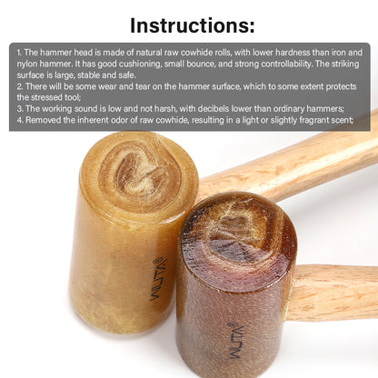 Rawhide-head Mallet Leather Craft Hammer | WUTA