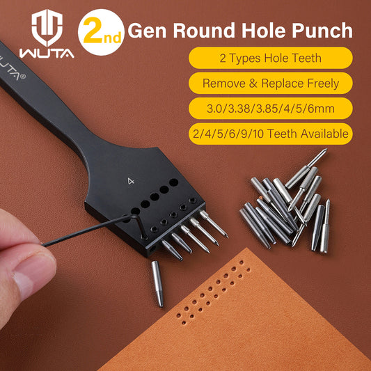 2nd Generation Removable Circle Leather Hole Punch | WUTA