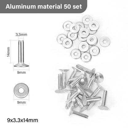 50/100 Set Solid Brass Rivets&Burrs Studs Permanent Tack Fasteners |WUTA