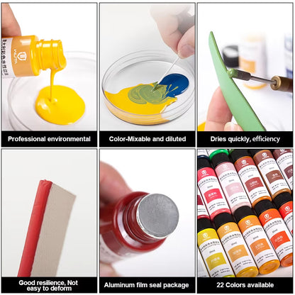 WUTA 30ml Professional Leather Edge Paint Oil Dye Edge Dressing Color Coats Leather Finish Supplies DIY Craft Leather Shoe Edges