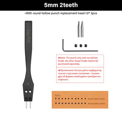 3rd Generation Multifunctional Interchangeable Circle Leather Hole Punch Tool | WUTA