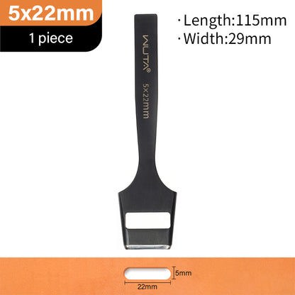 WUTA Leather Belt Hole Puncher Oval Hole Strap Watch Band Flat Punches Heavy Duty Oblong Punch Tools